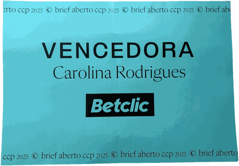 Cartaz de vencedora do Brief Aberto CCP 2025, Betclic